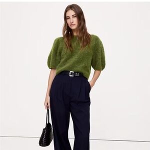 Banana Republic Forest Green Women's Crew Neck Sweater